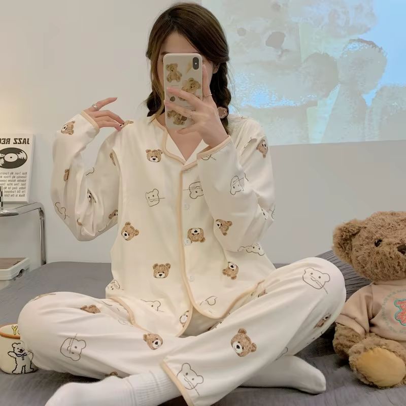 Vêtements d'Allaitement Mensuels pour Femme, Pyjama ALTERPyjama Homewea, Printemps et Été, Ensemble 