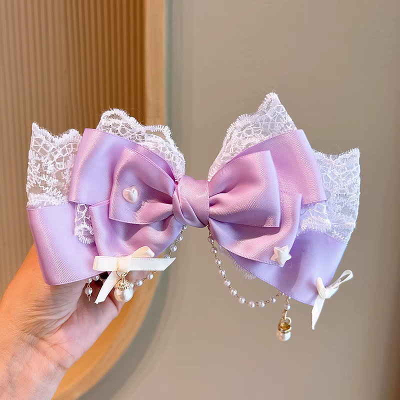 Lolita Bow dentelle pince à cheveux casque Cosplay chapeaux femmes cheveux accessoires Lolita à la m