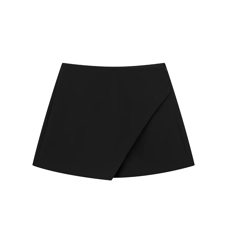 MUJER noir jupe Shorts femmes taille haute Mini jupe Shorts femme mode asymétrique jupe pour femmes
