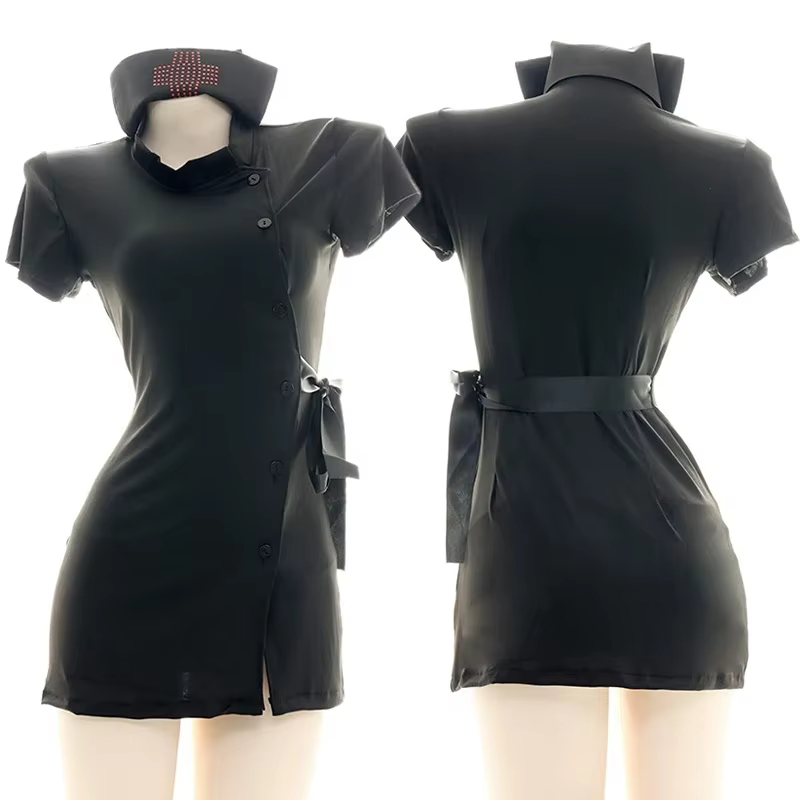 Robe d'infirmière pour filles, uniforme de jeu de rôle, Costume pour femmes, chemise de nuit de demo