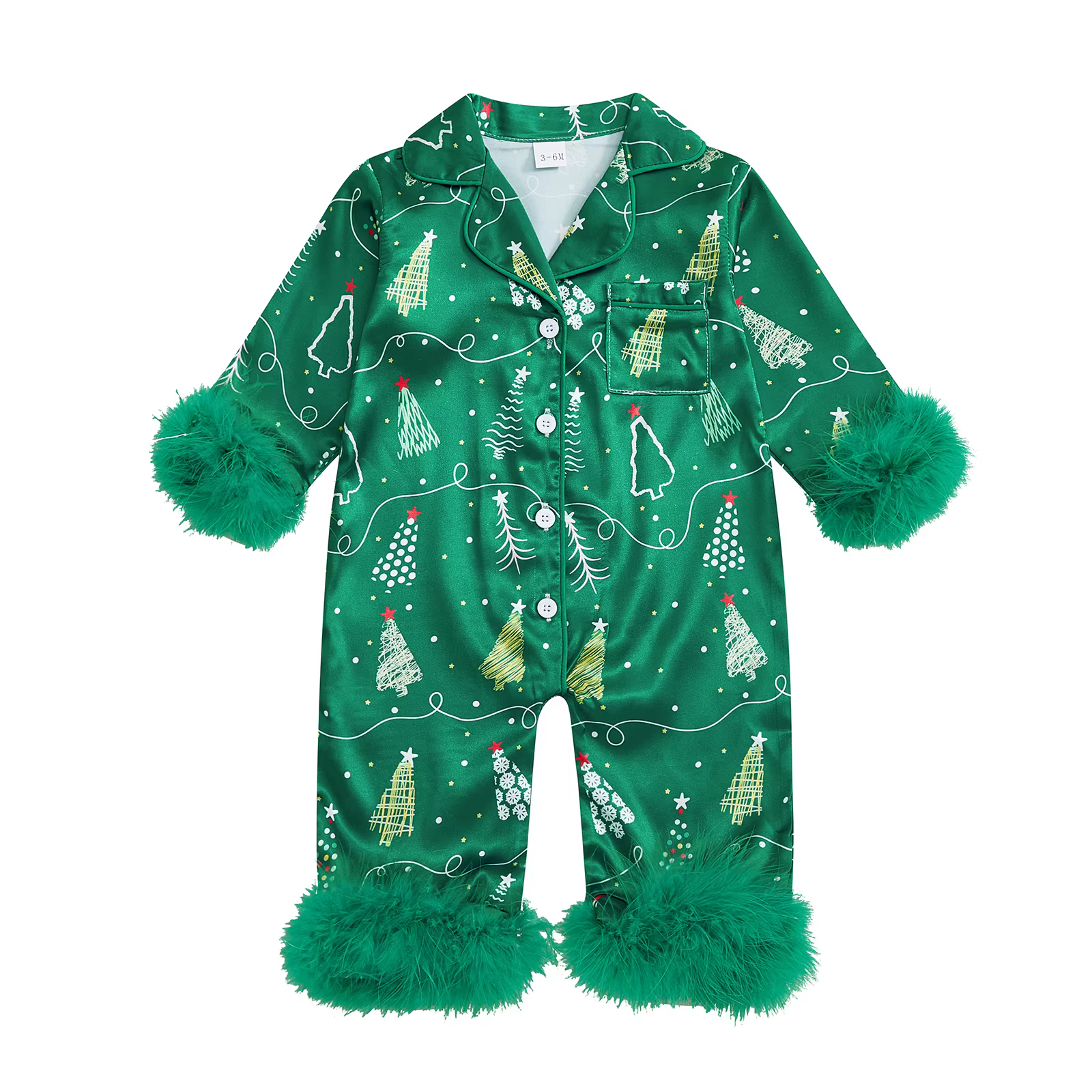 Pyjama de noël pour bébé fille et garçon de 0 à 24 mois, vêtements de maison mignons pour nouveau-né