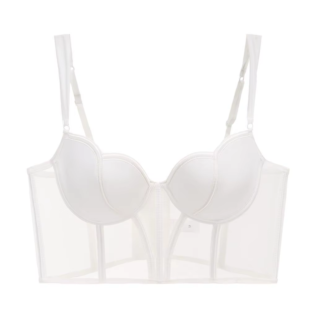 Lingerie Sexy pour femmes, style gilet, petite poitrine avec anneau en acier, bralette fine, grande 
