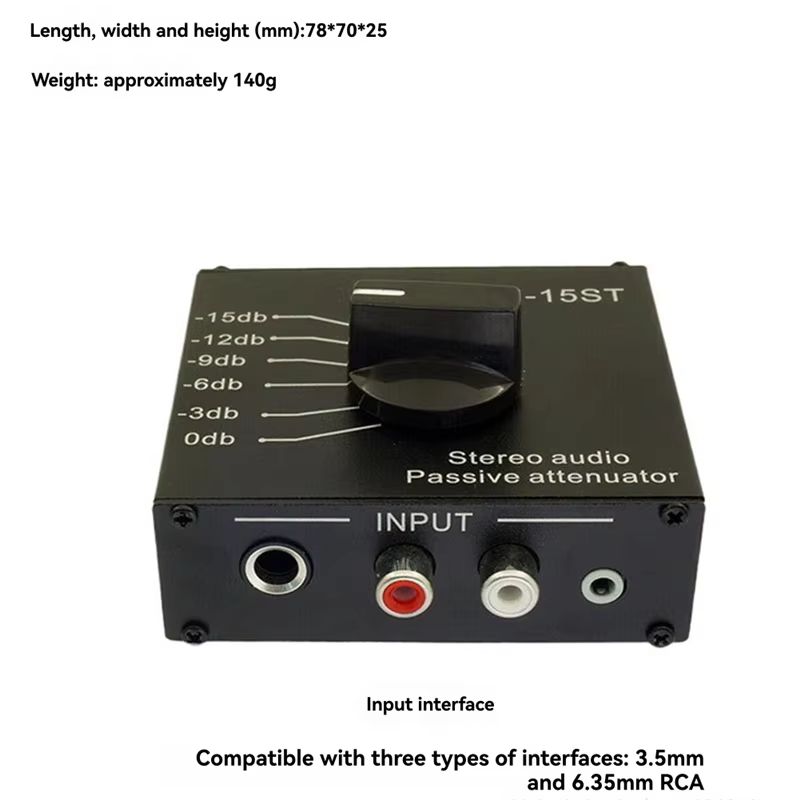 ABGI-Microphone, haut-parleur de Port de micro convertisseur de niveau haut et bas atténuateur Audio