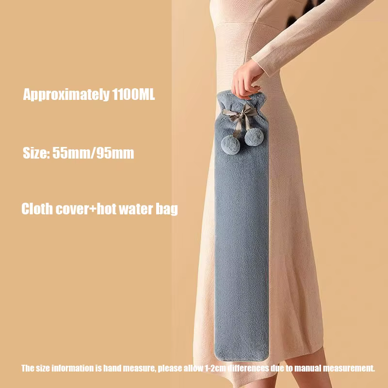 Bouteille d'eau chaude de remplissage d'eau de 1000/2000 ml-sac d'eau chaude doux pour les femmes po
