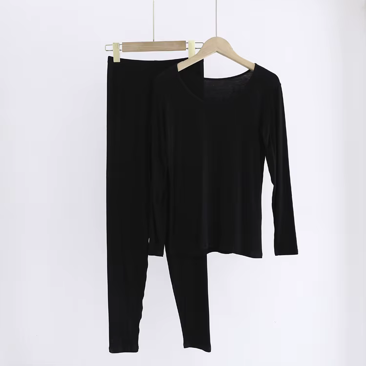 Pyjama femme 2025 automne et hiver pantalon décontracté à manches longues Ultra-mince maison ensembl