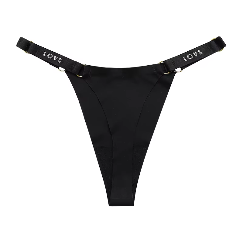 Tanga et string sans couture en forme de V pour femme, 3 couleurs, sous-vêtements invisibles pour fe