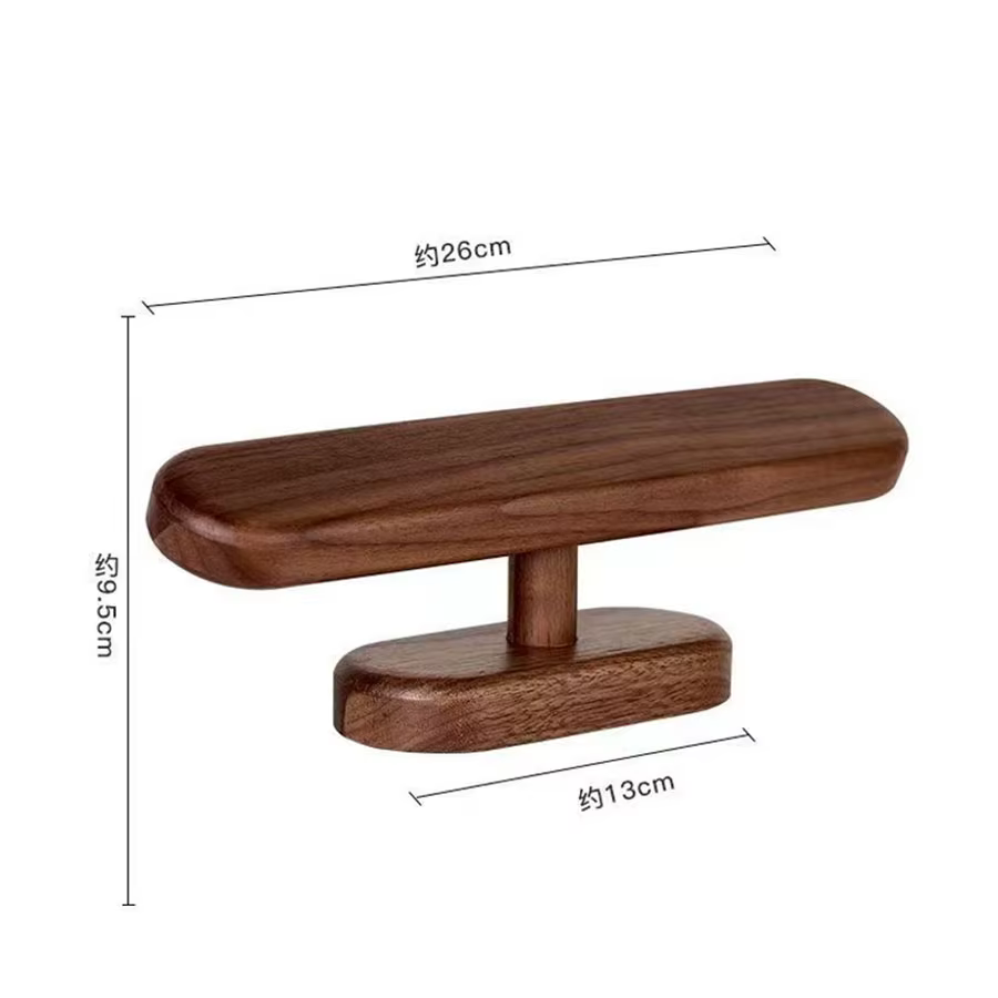 Présentoir support couleur noyer pour montres, bijoux, chaînes et bracelets de cheville, organisateu