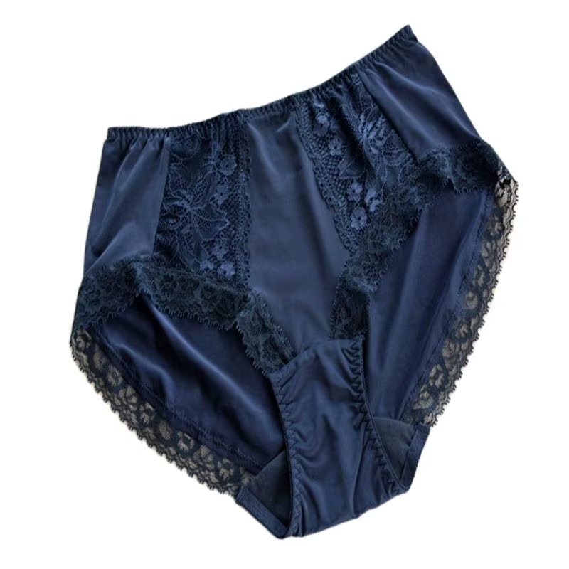 Culotte mi-haute en microcarence pour femme, sous-vêtement féminin, doux, frais, respirant, tissu gl