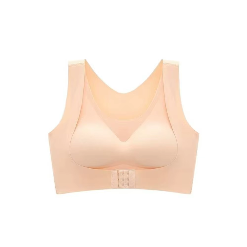 Soutien-gorge correcteur de posture à fermeture avant, dos croisé, sans armatures, antichoc, push-up
