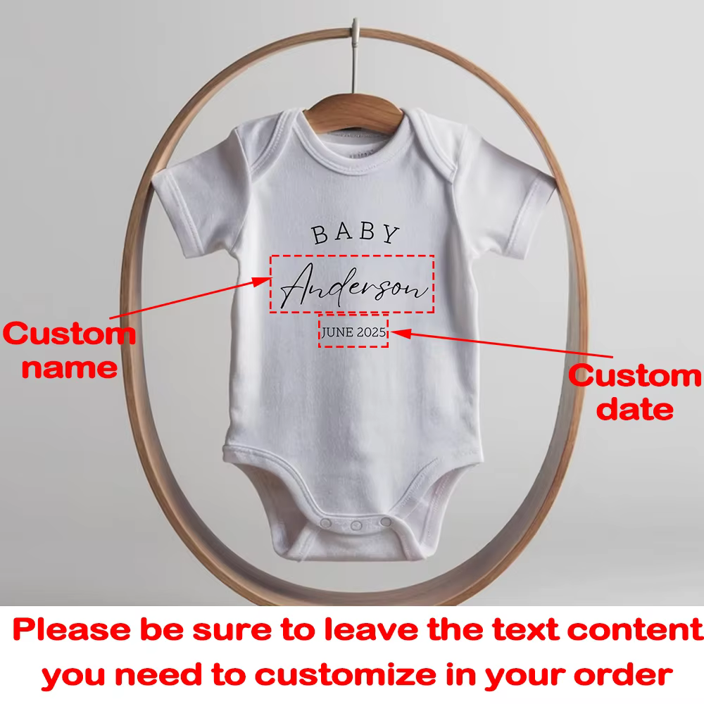 Body pour bébé avec nom personnalisé, annonce de grossesse, fournitures de réception-cadeau pour béb