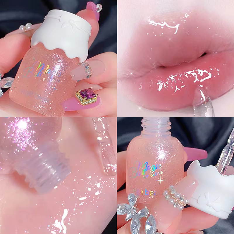 Le lait en forme de papillon peut baume à lèvres hydrate et hydrate la surface du miroir, avec des l
