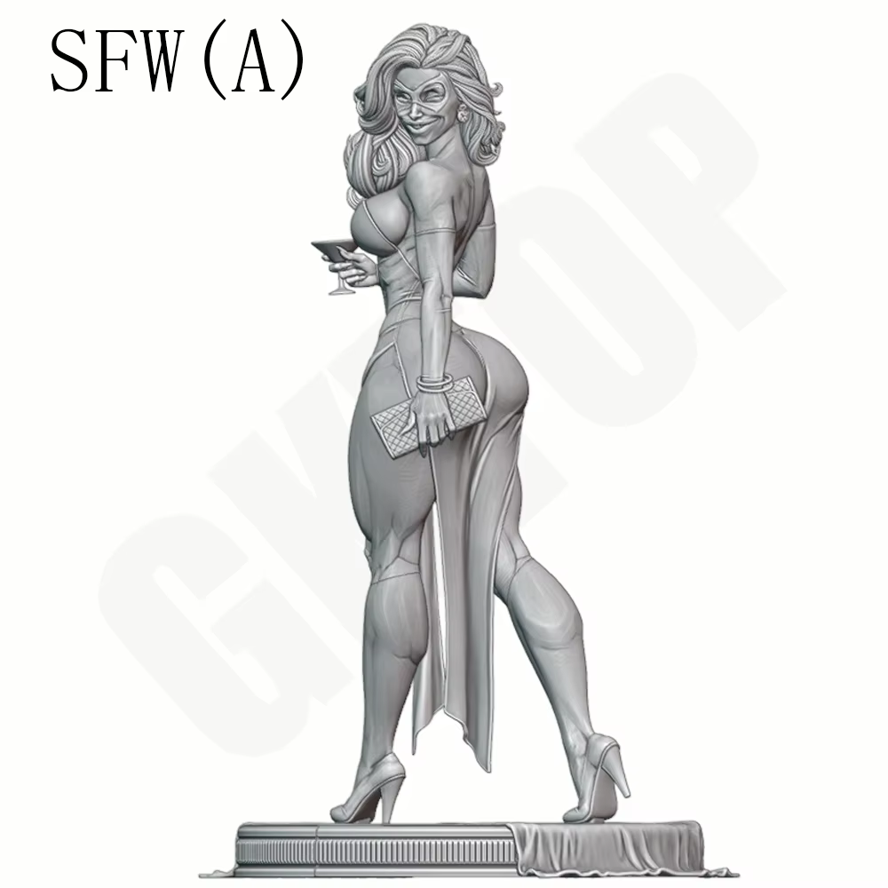 Statue de belle voleuse en résine grise, modèle imprimé en 3D, non assemblé, non peint, jouet GK, Ki