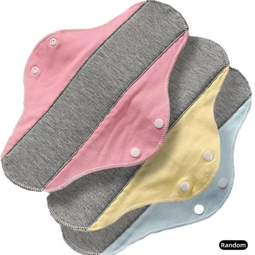 Culottes lavables en coton réutilisables pour adultes, serviettes hygiéniques menstruelles en tissu,
