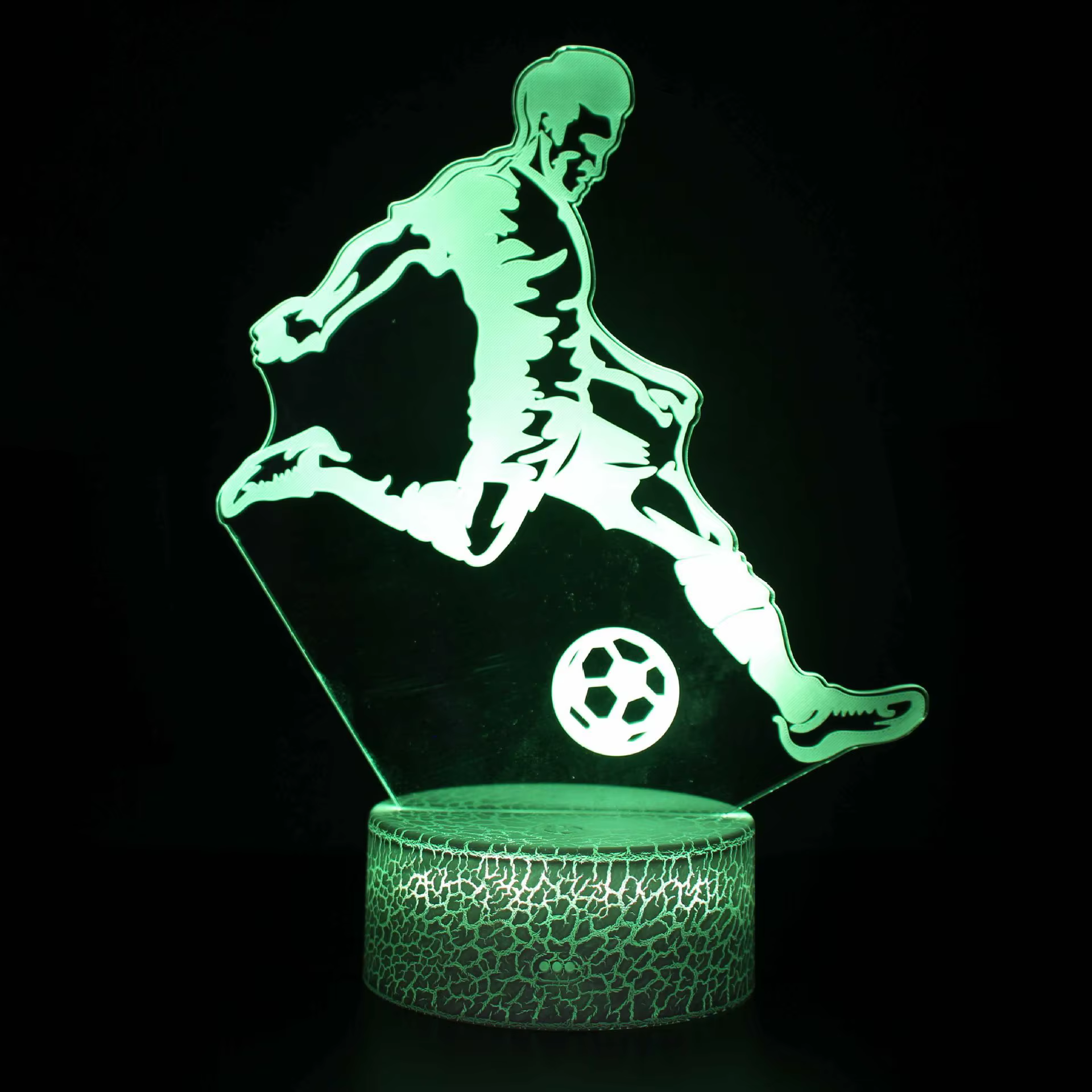 Lampe de nuit en forme de ballon de basket et de football, lumière à illusion 3D, 7/16 couleurs, rég