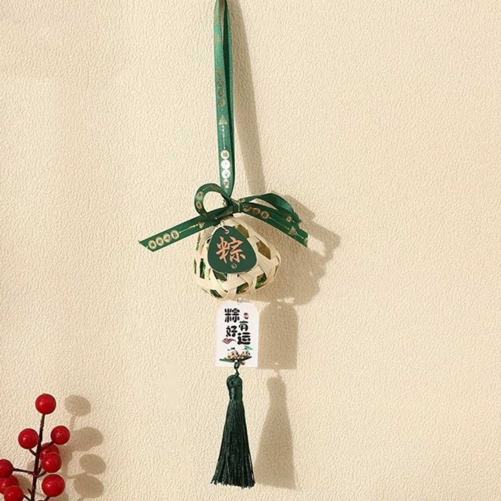 Sachet traditionnel du Festival des Bateaux-Dragons, style chinois, avec pompon, fait main, sachet Z