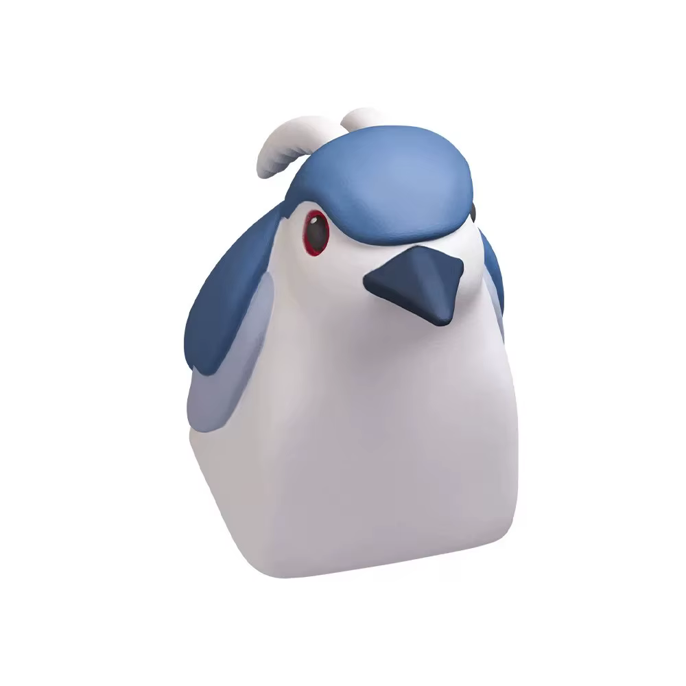 Keycap artisanal Night Heron, mignon, en résine 3D, ESC personnalisé pour clavier rétroéclairé DIY,
