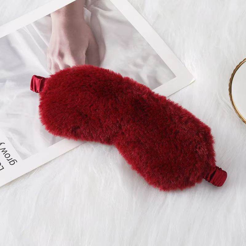 Masque de sommeil bandeau de sommeil masques pour les yeux en peluche douce mignon amour nuage couve