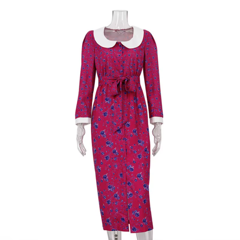 Robe de soirée Corset élégante pour femmes, vêtements Sexy INS Y2K, manches longues, col rond, taill