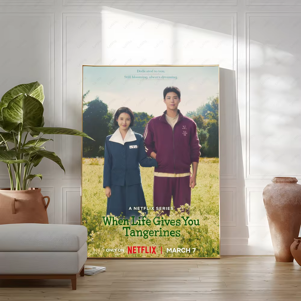 Affiche d'émission télévisée coréenne, drame populaire lorsque vous donne aux mandarines, Art mural