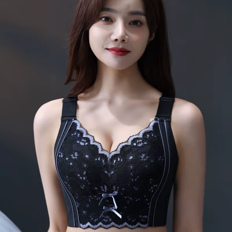 Soutien-gorge push-up à réglage latéral pour femme, sous-vêtements sexy, grande taille C D E, 75 80 