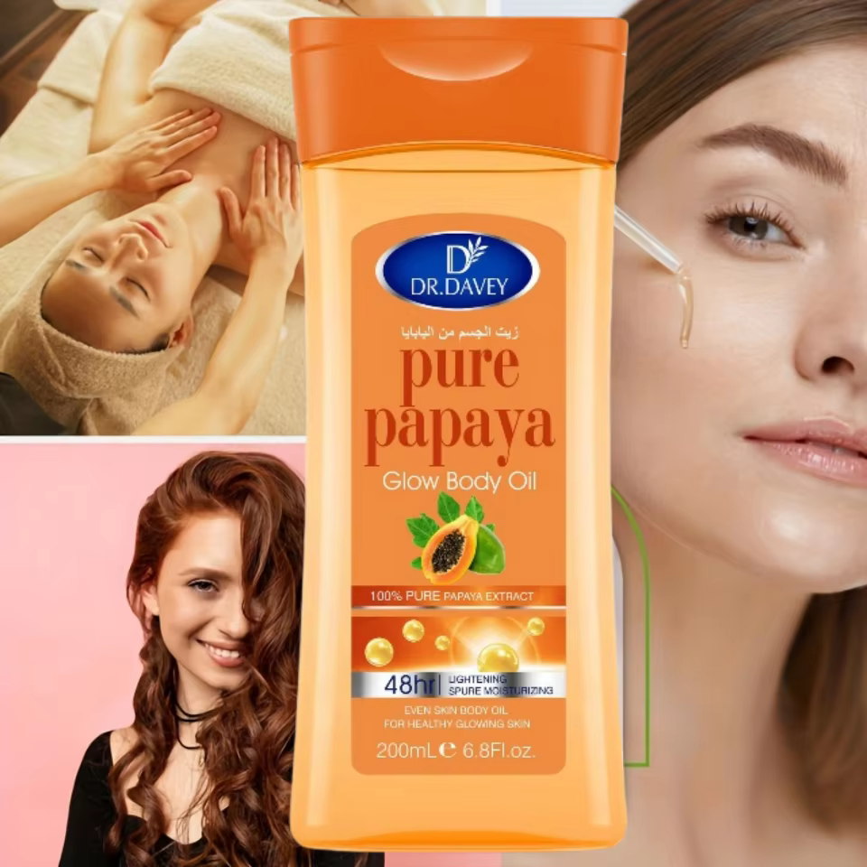Huile corporelle à la papaye Papaya Glow Body Oil Huile essentielle de massage du corps Huile essent