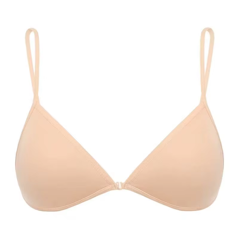 Soutien-gorge coupe triangle français pour femme, sous-vêtements fins, sangle initiée, beau dos, dev