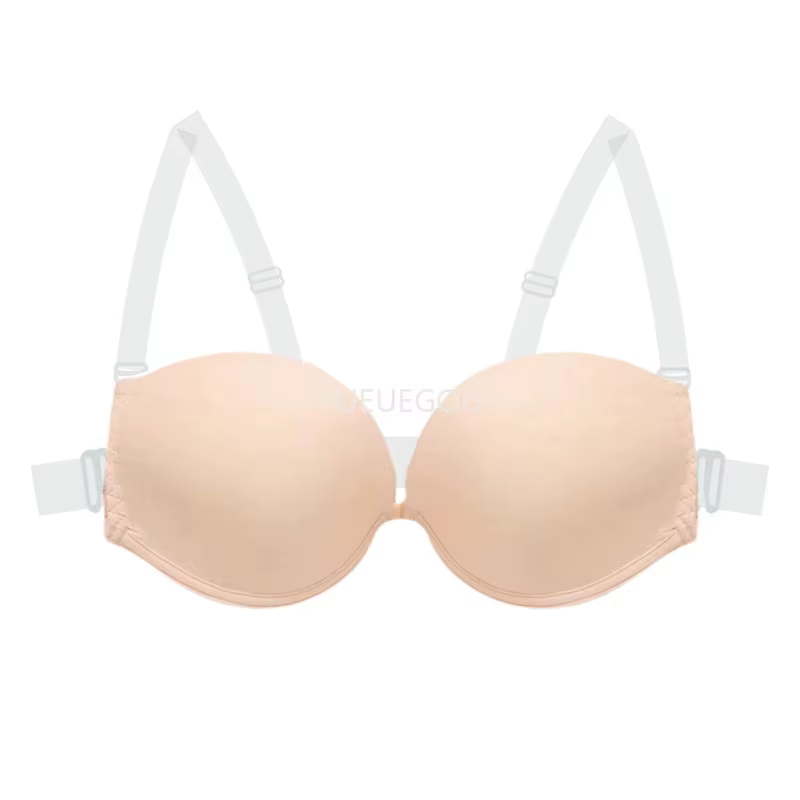 Soutien-gorge Invisible ultime dos nu, Push Up, Bralette multidirectionnelle avec bretelles transpar