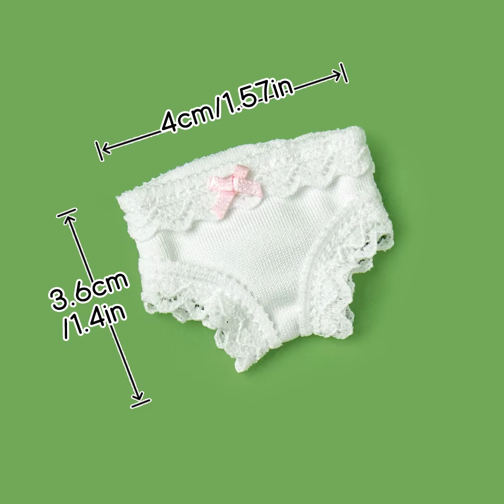 Culottes Blyth mignonnes en dentelle blanche avec nœud, pantalons de sécurité, leggings hygiéniques 