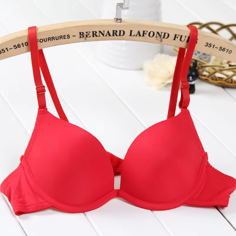 Soutien-gorge respirant pour femme, simple boutonnage, sexy, mignon, froncé, lisse, sans couture, co