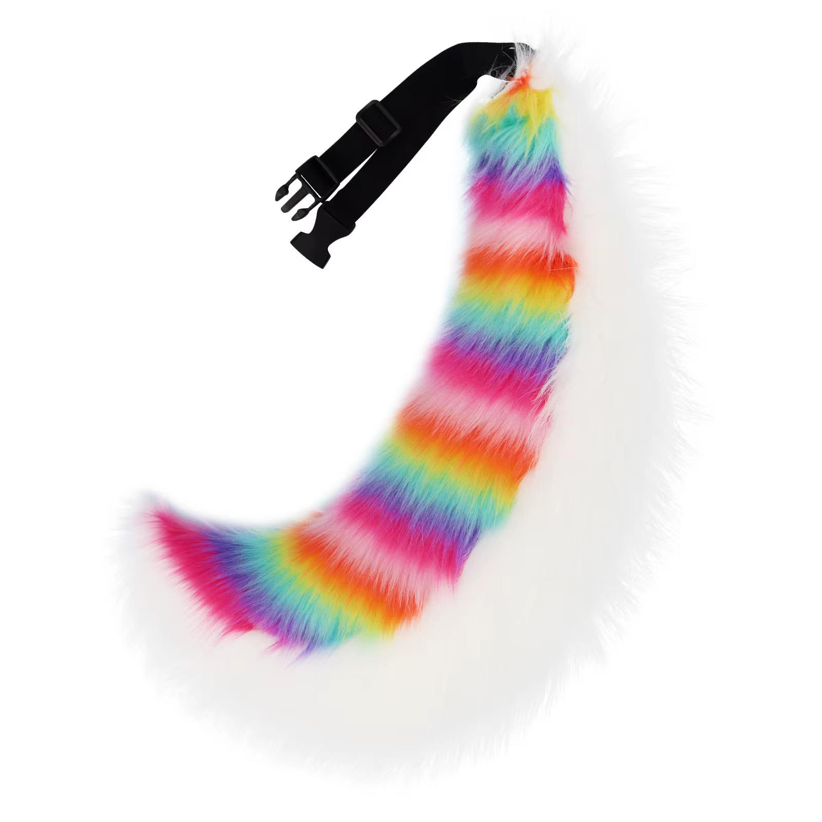 2026 Queue d'animal en fausse fourrure moelleuse de 60 cm, motifs Loup, Renard, Arc-en-ciel, pour fe
