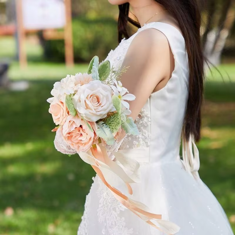 Bouquets mariage pour mariée, bouquets mariée pour décorations fête mariage 37JD