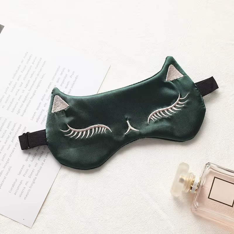 Masque pour les yeux de sommeil imité pour femmes et hommes, couvre-yeux doux, bandeau respirant, pa