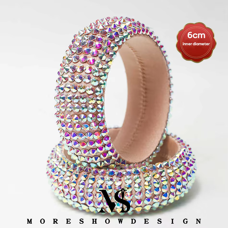 Accessoires de spectacle de danse du ventre, Bracelet en verre AB brillant, diamant, tenues de danse