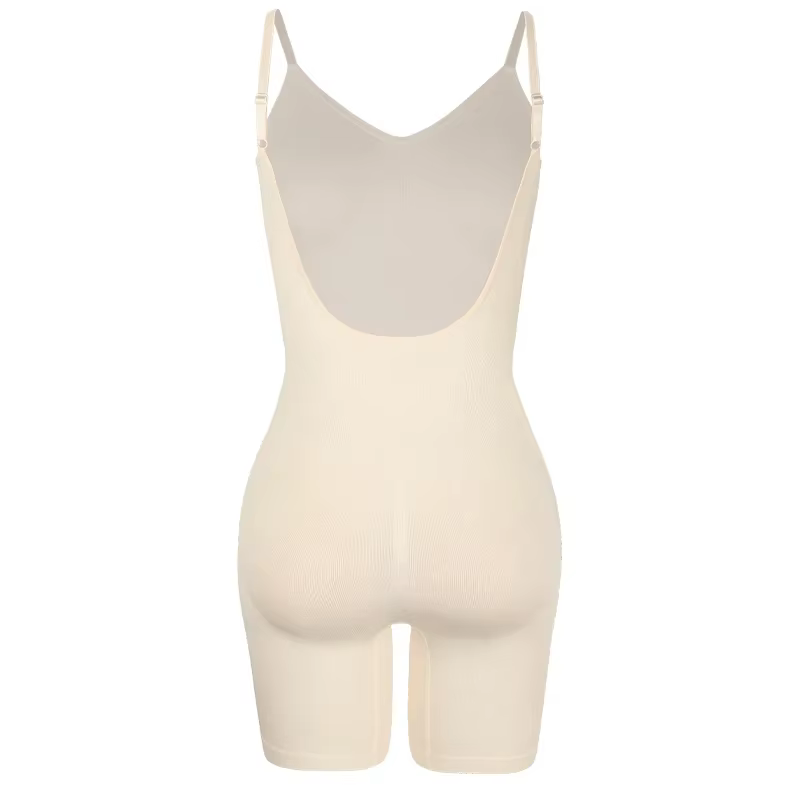 Nouveau Body Sculptant Femme à Dos Nu en Maille, Effet Remonte-Fesses, Lissant, Amincissant, Corset 