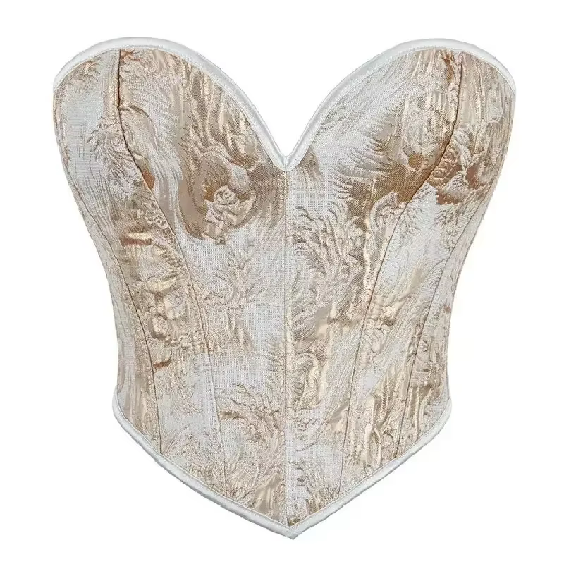 Corset et bustier pour femme, haut court, sexy, cochon bust, brocart, fleur, à lacets, grande taille