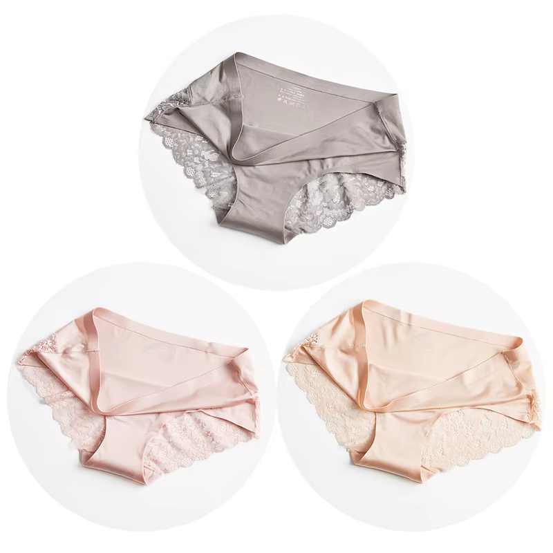 TrowBridge 3 pièces/ensemble culottes pour femmes sous-vêtements en dentelle exquise Lingerie Sexy g