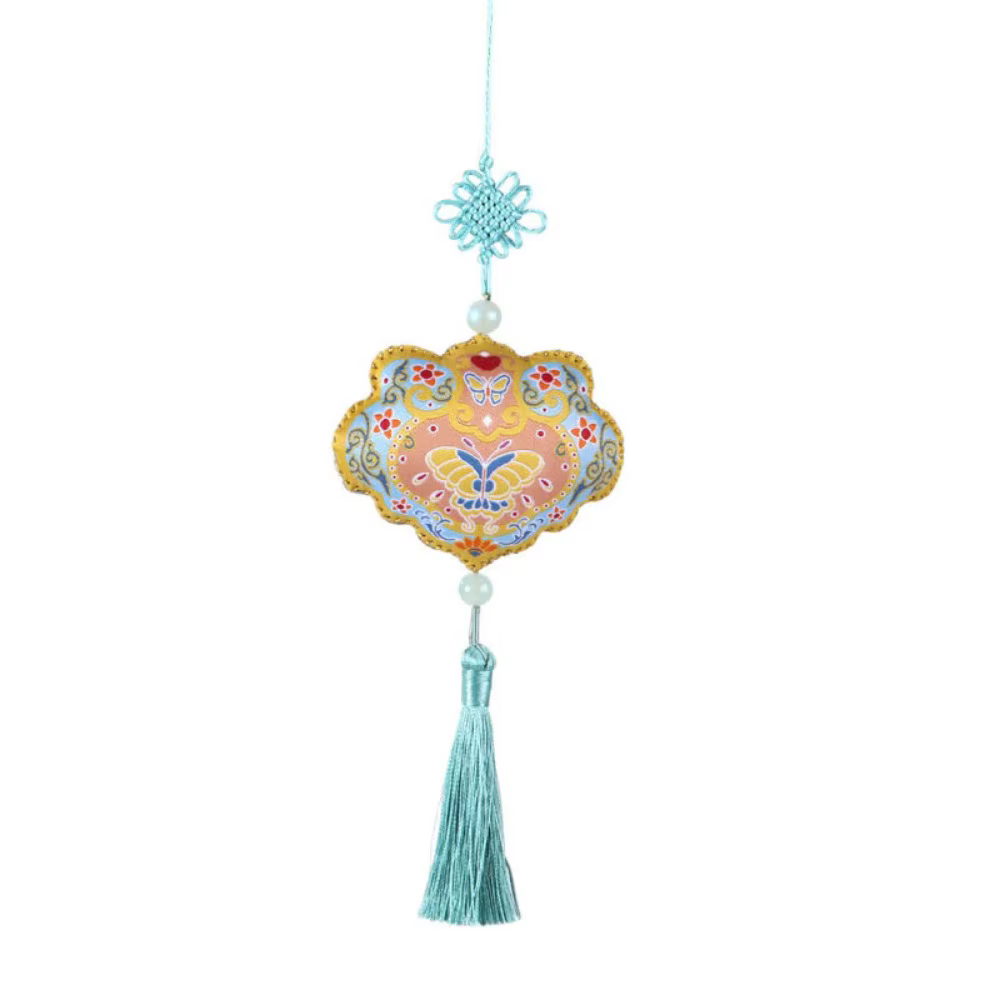 Sachet décoratif suspendu rétro style chinois, broderie florale, motif dessin animé, pour le Festiva