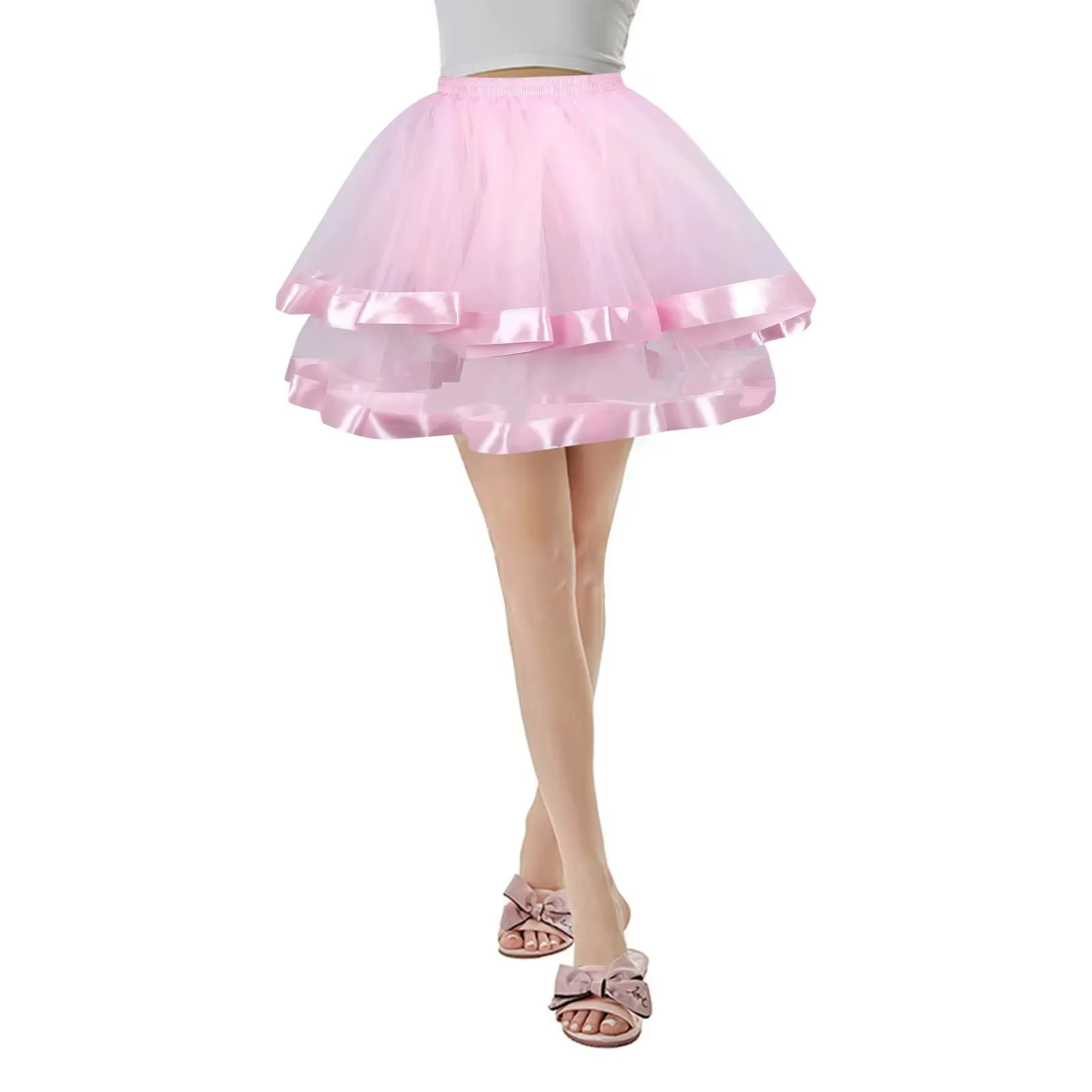Robe de princesse Tutu en maille pour femmes, demi-corps, pour spectacle de danse de Ballet d'hallow