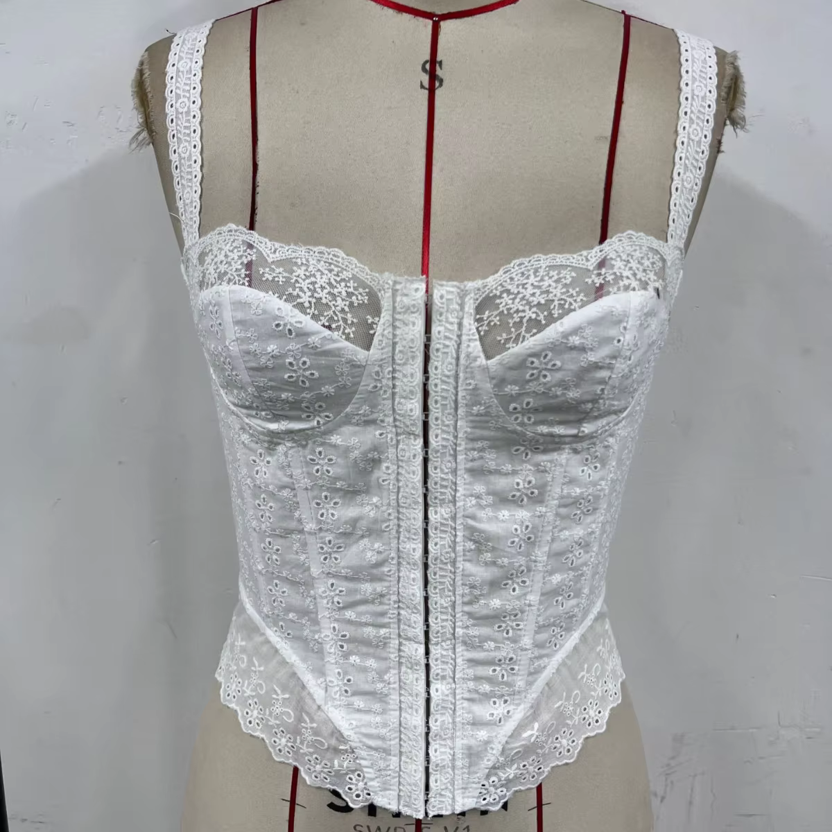 Corset blanc haut court gilet femmes élégant français col carré manches moulante débardeur 2025 été 
