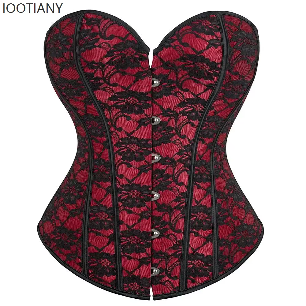 Corsets et Bustiers Sexy grande taille femmes hauts Corset Vintage imprimé fleuri Lingerie fleurs à 