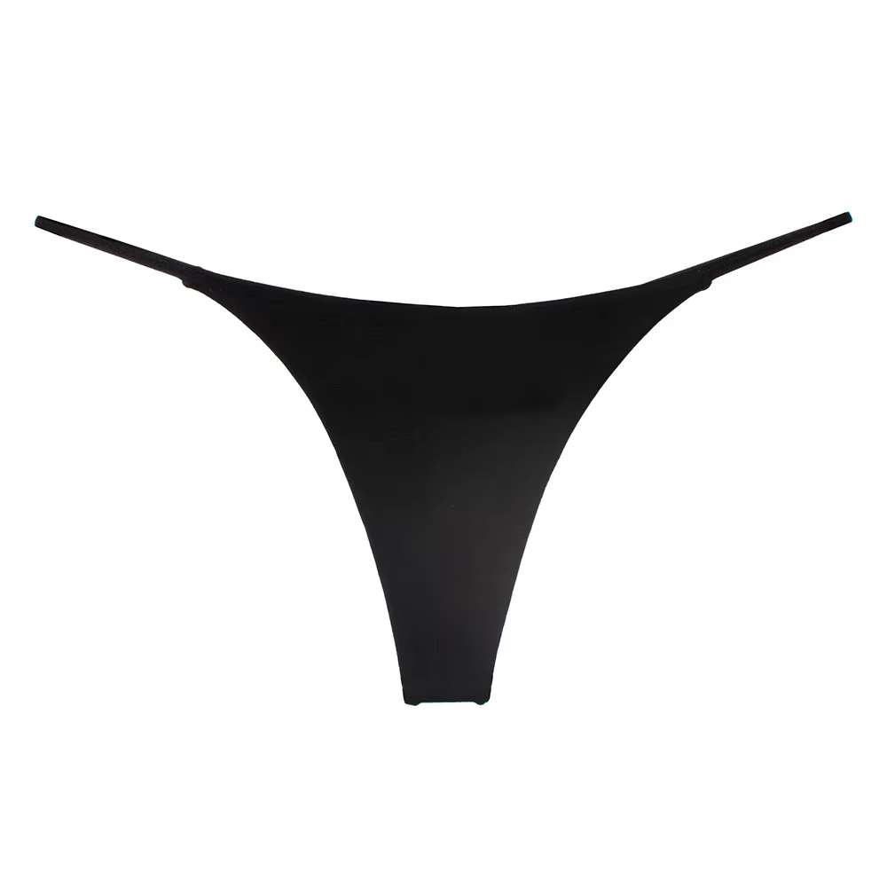 String sexy pour femmes, sous-vêtements, culotte en coton, avec ceinture fine, double épaisseur