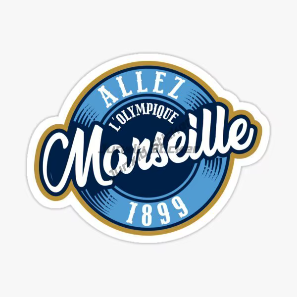 Autocollant en vinyle de voyage de la ville de Marseille, France, pour réfrigérateur, valise, casque