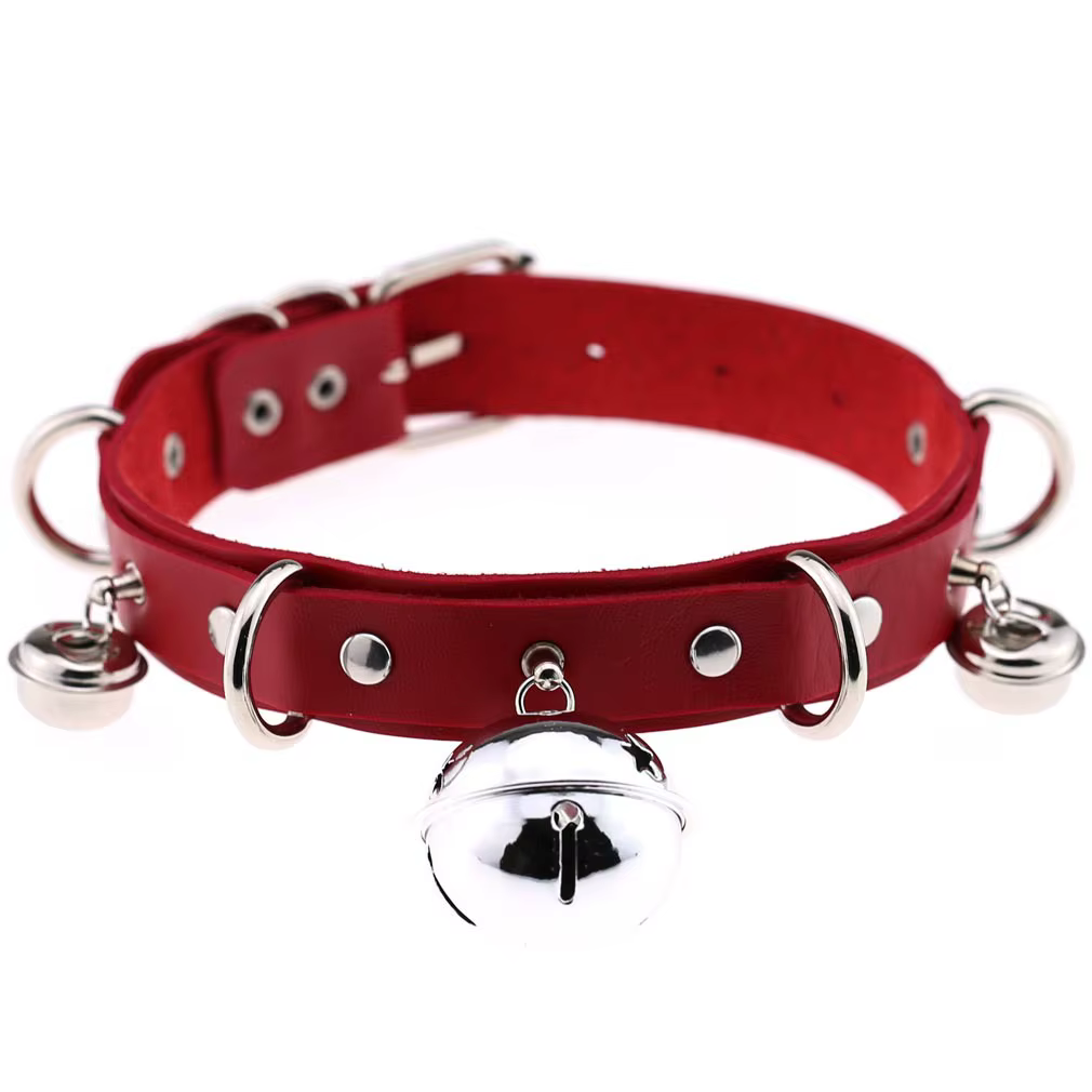Cosplay fille barre de nuit Bondage Sautoirs Harajuku gothique noir Goth Punk Sexy collier en cuir P