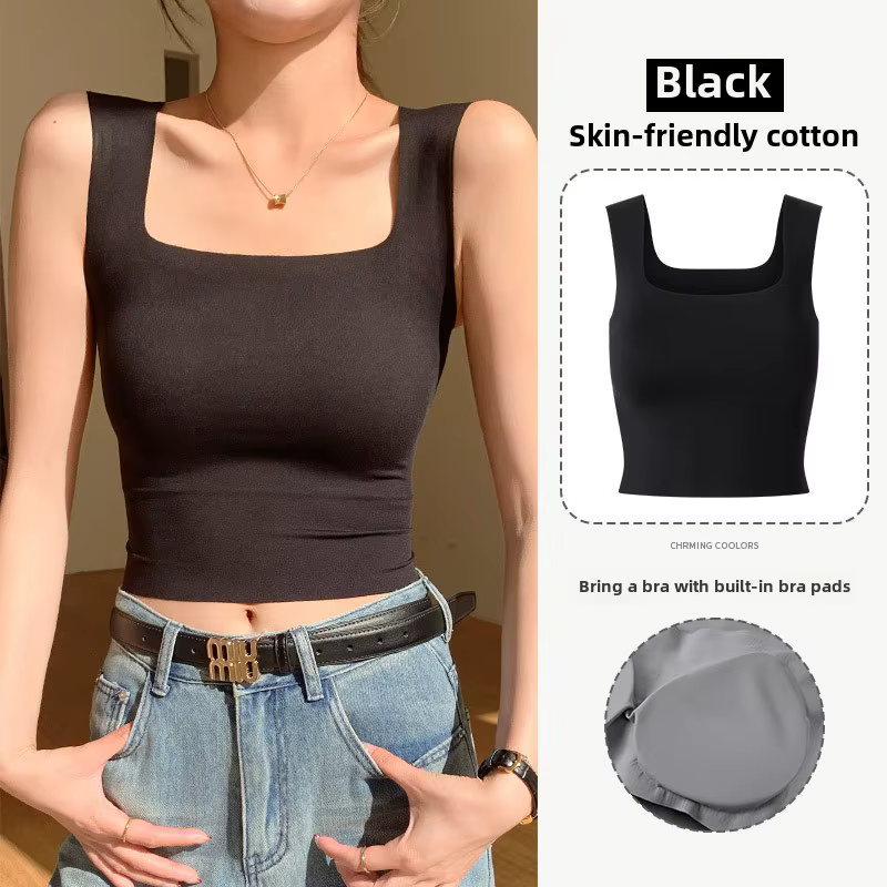 Soutien-gorge intégré pour femmes, débardeur de sport sans fil, gilet de Yoga, Camisole confortable 