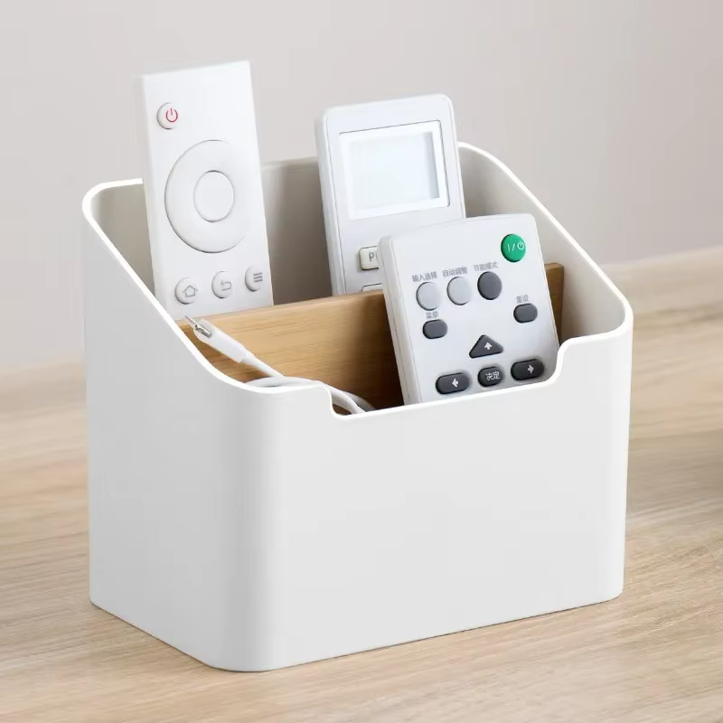 Boîte de rangement de bureau en plastique pour télécommandes, mouchoirs, cosmétiques, fournitures de