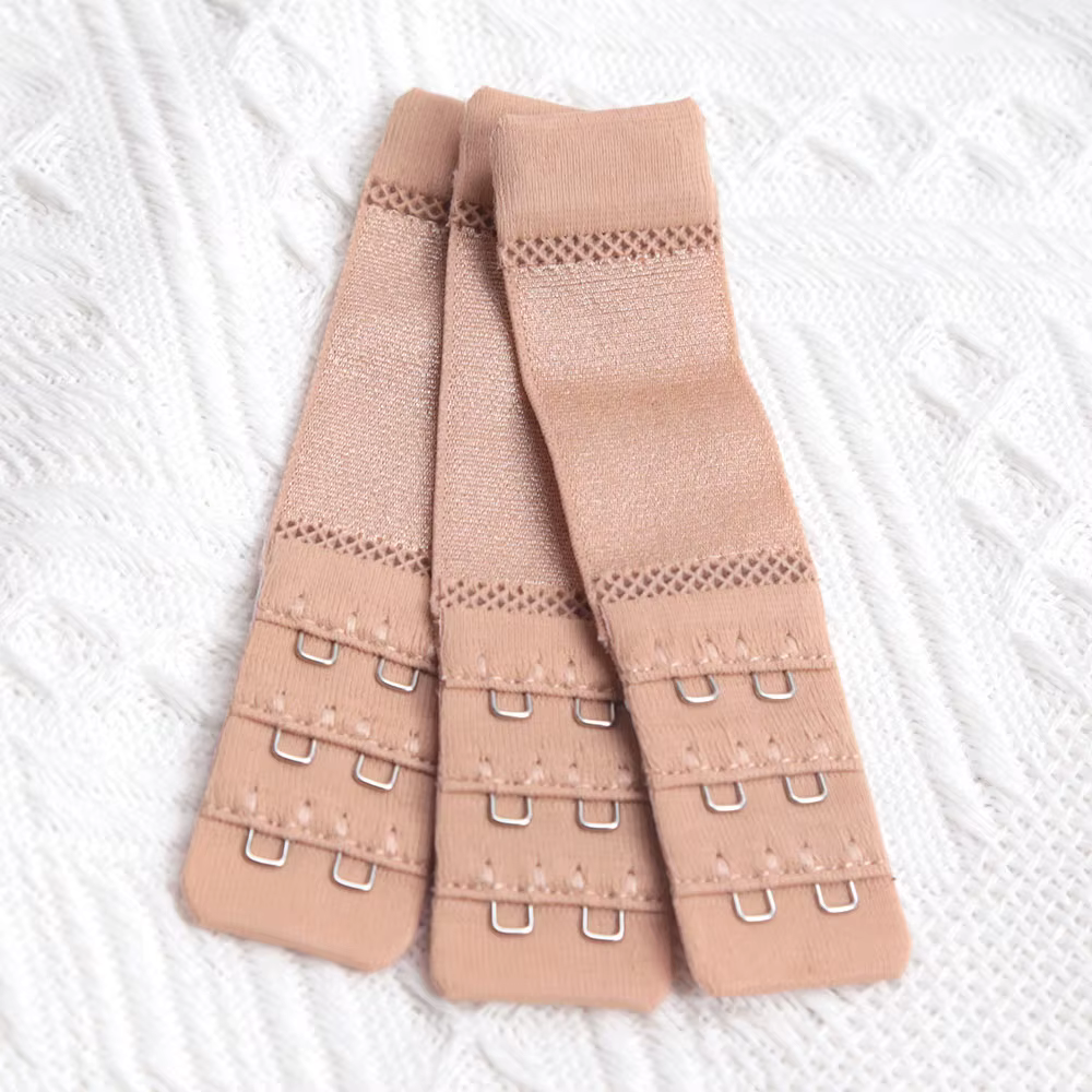 Lot de 3 rallonges de soutien-gorge à 2 crochets et 3 rangées, confortables et élastiques, avec bouc