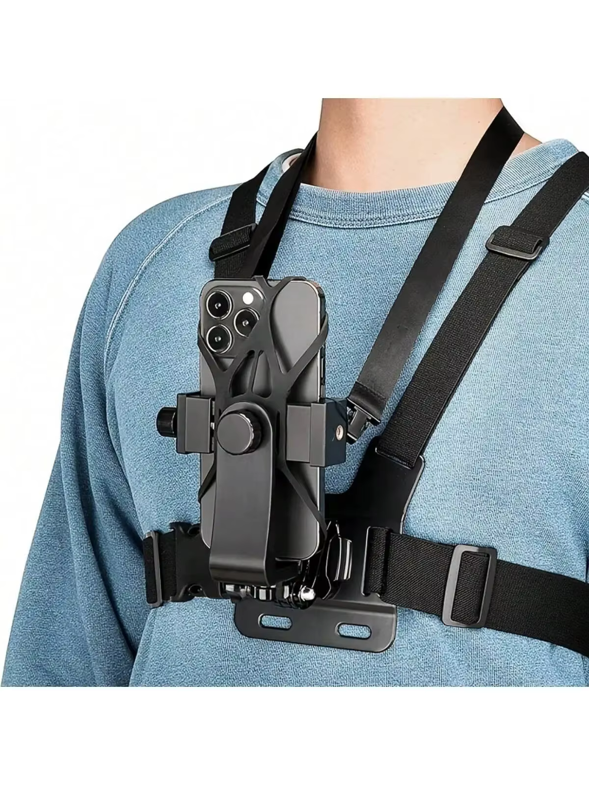 Support de téléphone réglable pour la poitrine, rotation à 360° °   Support de téléphone rotatif à s