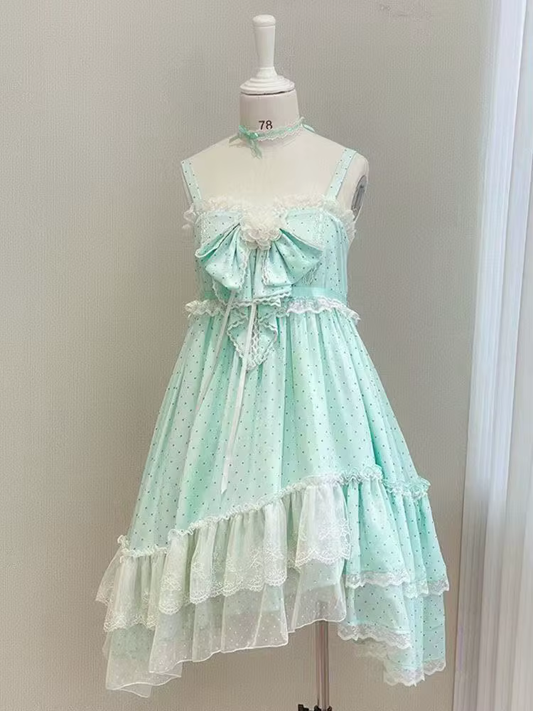 Ensemble 2 Pièces Gothique Lolita Japonais Vintage pour Femme : Cardigan Court à Nœud en Dentelle et