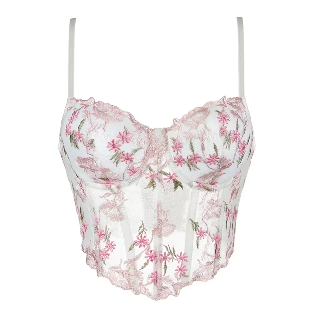 Corsets à motifs brodés pour femmes, haut court, amincissant, modelant le corps, Lingerie, grande ta