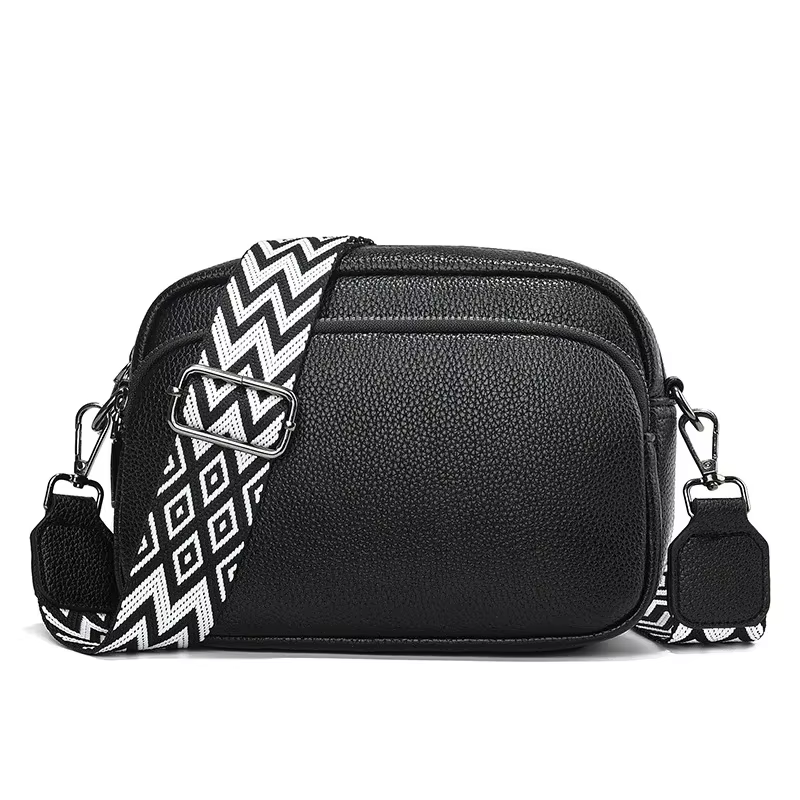 Sac à bandoulière multi-espace pour femmes, Design de mode, grande capacité, matériau PU, sac à band